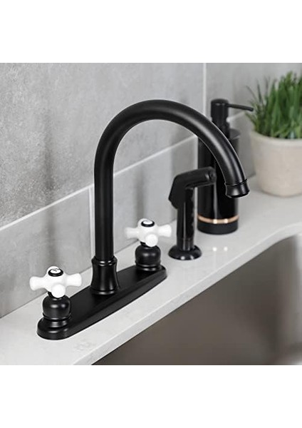 FB7790PXSP Victorian 20 cm Mutfak Musluğu, Püskürtücülü Mat Siyah fiyatları