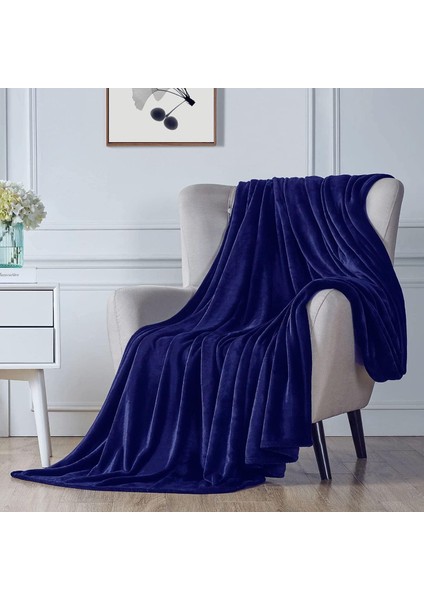 Tek Kişilik Battaniye, Tek Kişilik Battaniye Battaniye, Yatak ve Koltuk Için Rahat Hafif Plüş Battaniye, Seyahat ve Kamp Kullanımına Uygun (Koyu Mavi, 200X230CM) fiyatları