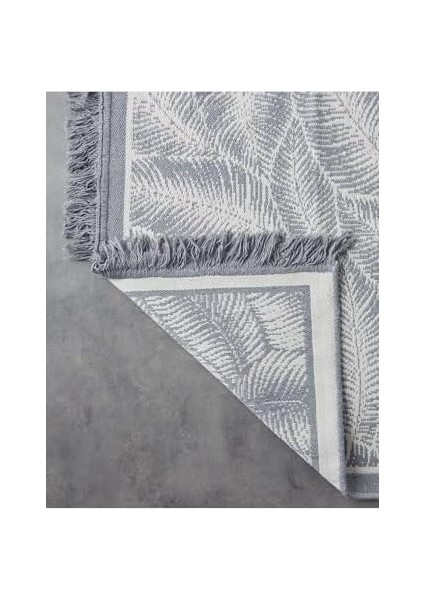 Leaves Dokuma Kilim Gri