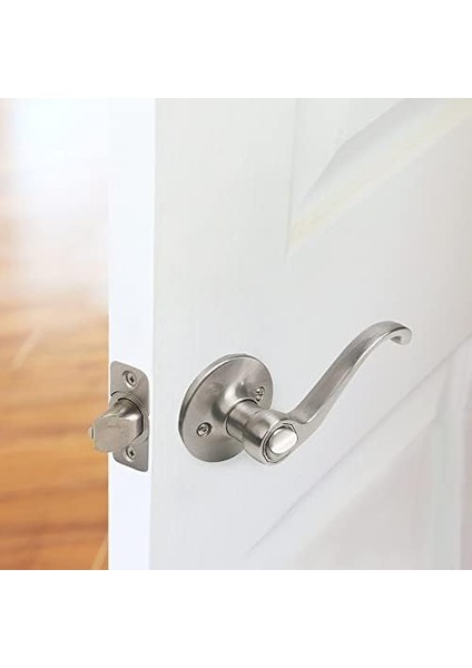 740399 Scroll Evrensel Mandal Gizlilik Kapı Kolu, Nikel, 6 Yönlü