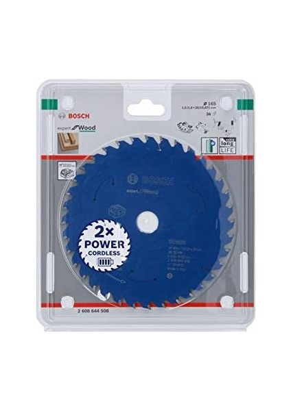 Professional Daire Testere Bıçağı Expert For (Ahşap, 165 x 20 x 1,5 Mm, 36 Diş, Akülü Daire Testere Aksesuarı)