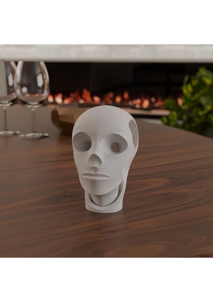 Minimalist Insan Figürü Heykeli – Soyut Yüz Temalı Dekoratif Biblo | Ofis, Raf ve Salon Için Anlamlı Hediye