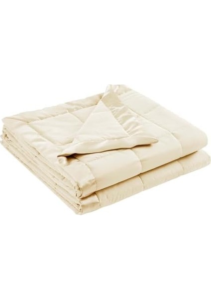 Windom Microfiber Alternative Blanket With 3m Moisture Management Ivory 108X90 Size Quilted Premium Soft 3m Scotchgard Moisture Microfiber For Bed, Couch Or Sofa