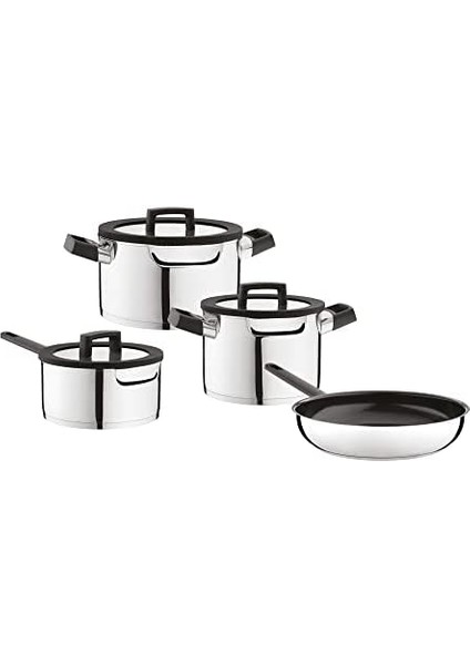 Essentials 7 Parça 18/10 Paslanmaz Çelik Tencere Seti