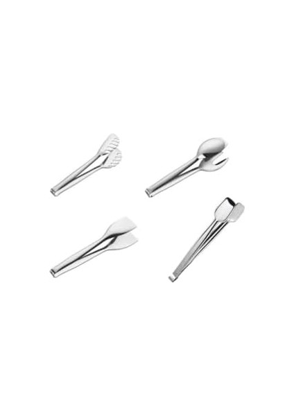 Çelik Maşa 4 Lü Servis Maşası Seti - Servis Takımı