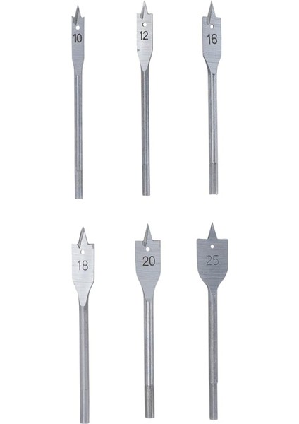 Düz Matkap Seti 10, 25 Milimetre 6 Pcs