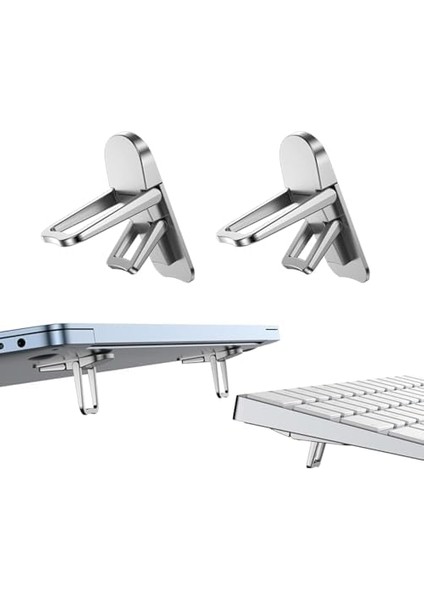 Mini Katlanabilir Dizüstü Bilgisayar Standı, 2 Adet Mini Klavye Kaldırıcı, 2 Ayarlanabilir Açıya Sahip Görünmez Bilgisayar Klavye Yükseltici, 10-17 Inç Dizüstü Bilgisayarlar Için Uygun (Beyaz) fiyatları