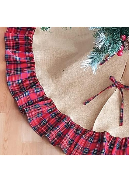 Yılbaşı Çam Ağacı Örtüsü, Dokuma Ekose 90 cm fiyatları