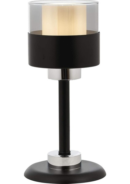 ML-60193-1BSY Siyah Boyalı Masa Lambası, E27, Metal, Cam, 16CM fiyatları