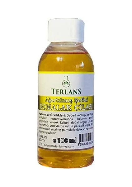 Ağartılmış Şeffaf Doğal Gomalak Cilası 100 ml Shellac Bleached modelleri