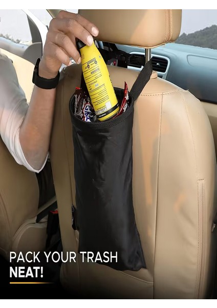 Araç Atık Depolama Kutusu Araba Çöp Torbası Oto Koltuk Arkası Asılı Çöp Torbası