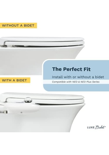 Bidet Luxe TS1008E Yavaş Kapanan, Hızlı Çıkarma Menteşeli ve Kaymaz Tamponlu Uzun Rahat Oturaklı Klozet Kapağı (Beyaz) fiyatları