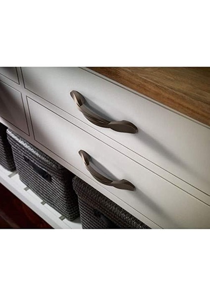 Dark Bronz Kavisli Çekmece Tutacağı, Mutfak Dolapları ve Şifonyer Çekmeceleri Için Dolap Kulpları ve Çekmece Çekmeceleri, 3 Inç, 25&apos;li Paket, P35518K-OB3-B1, Dolap Donanımı modelleri