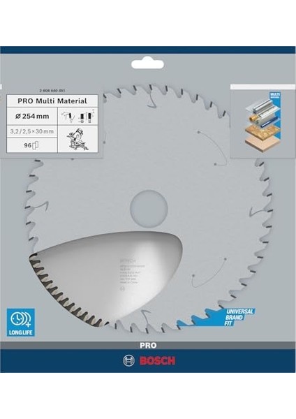Professional Çok Amaçlı Daire Testere Bıçağı, 254 * 30 Mm, 96 Diş, Gri, 1 Adet modelleri