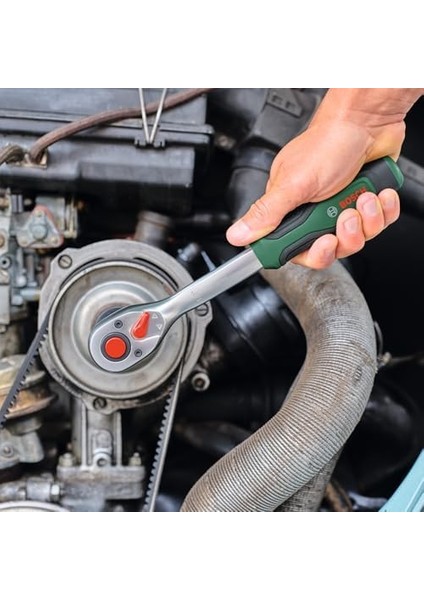 1/2 Inç Cırcır, 25 Parçalı Set (Güçlü Mandal; 768 Nm&apos;ye Kadar Yüksek Tork; Kilitleme Düğmesi; Sezgisel Yön Değişimi; Kavisli Boyun; Ergonomik Yumuşak Sap; 24 Aksesuar; Çanta) fiyatları