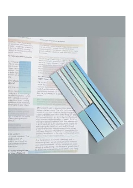 Şeffaf Renkli Yapışkanlı Not Kağıdı Karma Şerit (Karma Şerit 4)