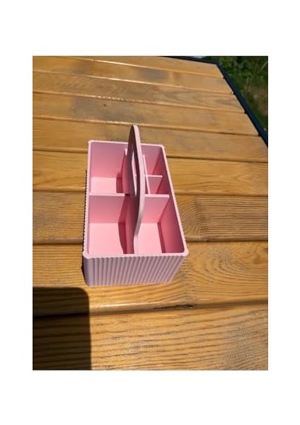 Çok Gözlü Masaüstü Organizer – Kalemlik ve Düzenleyici Kutu Pembe modelleri