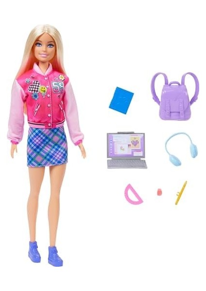 Çıkarılabilir Kıyafetler Giyen Sarı Saçlı Okulumu Seviyorum Bebek ve Sırt Çantasıyla Dizüstü Bilgisayar Gibi 7 Parçadan Oluşan Oyuncak Seti, HRG84 fiyatları