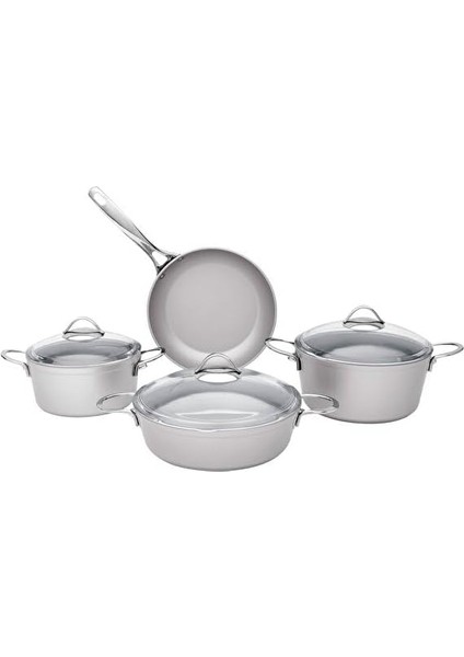 Vilma Gri 7 Parça Tencere Seti