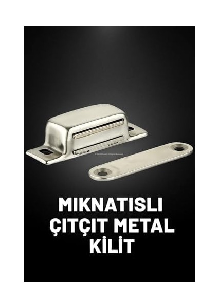 Mıknatıslı Çıt Çıt Kilit, Paslanmaz, Metal Gövde, Pvc, Kapı, Sineklik, Dolap, Kapak Için, Manyetik Tutucu, Montaj Vidalı, Sessiz, Kolay Açılır, Kapanır Sistem (5 Mm, 4 Adet) modelleri