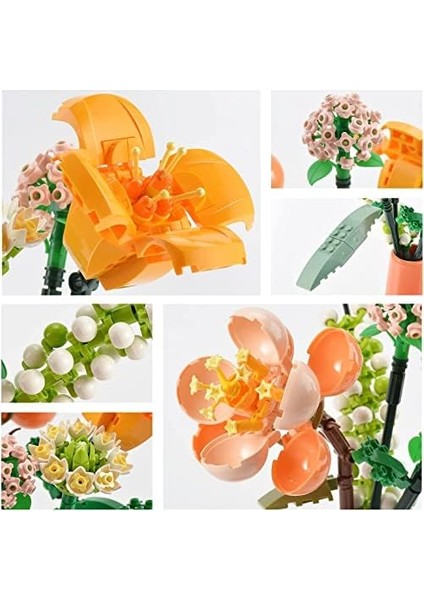 Çiçek Buketi Yapı Seti, Yapay Çiçekler Yapı Taşları Setleri, Ev Dekorasyonu, Yetişkinler Için 568 Adet Yaratıcı Botanik Koleksiyonu Hediye, ile Uyumlu Değil (/ortanca/begonya)