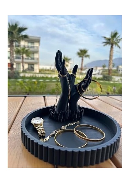 El Şeklinde Yüzük & Takı Standı (Siyah) fiyatları