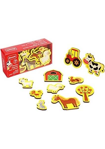 Rossie 48107 Mıknatıslı Çiftlik Figürleri, Çok Renkli fiyatları