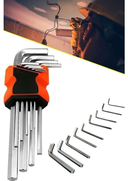 9 Parça Çelik Alyan Takımı Tork Anahtarı Seti 120 mm 1410