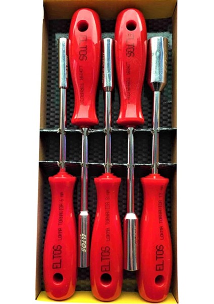 5 Li Lokma Tornavida Seti Sertleştirilmiş Özel Uçlu Lokma Takımı Red Series 1410 fiyatları