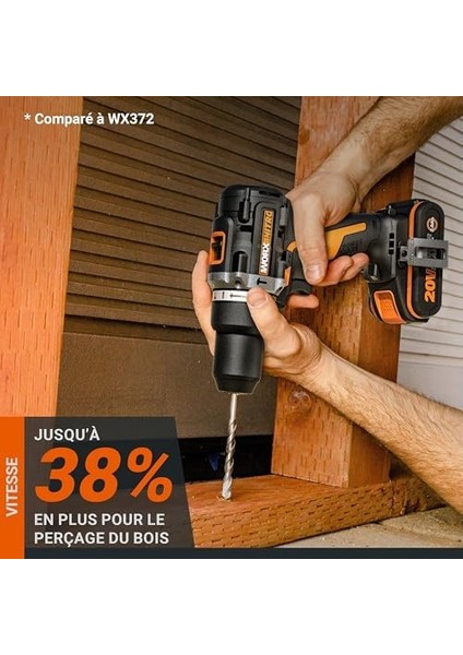 WX352.9 20VOLT Kömürsüz Profesyonel Şarjlı Darbeli Matkap (Akü Dahil Değildir) modelleri
