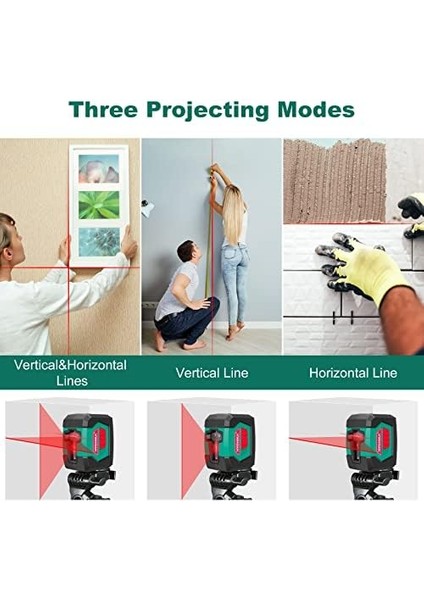 Çapraz Çizgili Lazer, Çizgi Lazeri, Kendiliğinden Hizalanan 15 M, Çift Lazer Modüllü, 360° Değiştirilebilir, Yatay/dikey Tutucu, Koruyucu Çanta ve 2 x Aa Pil, IP54 Koruma Seviyesi fiyatları