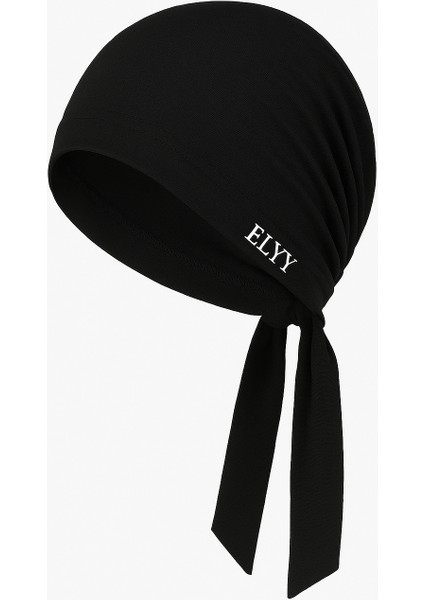 Elyy Kadın Siyah Bağlamalı Bone 2’li Set – Esnek Penye Kumaş, Rahat & Şık