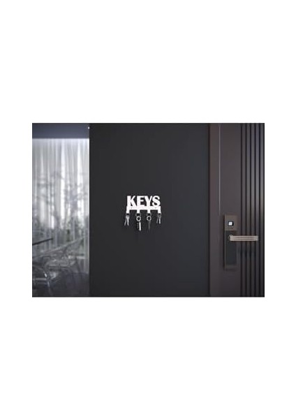 Keys Metal Anahtar Askısı – Duvar Anahtarlık & Anahtar Düzenleyici - Beyaz fiyatları