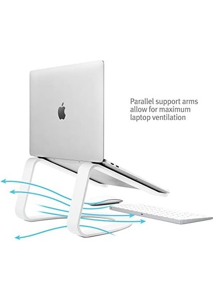 Twelve South Curve Laptopständer Für MacBook Und Notebooks | Ergonomischer, Belüfteter Notebook Stand Für Zuhause Oder Büro, Weiß (Sonderausgabe)