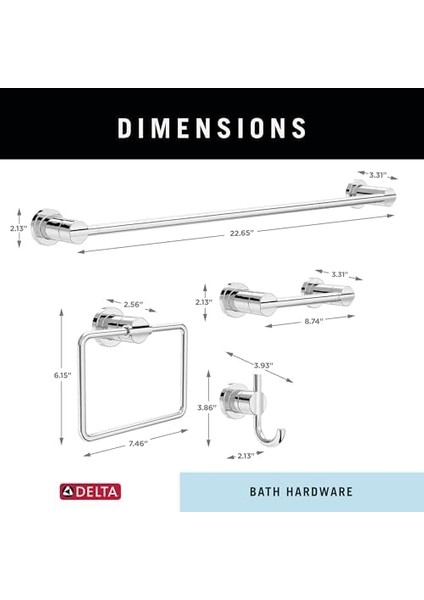 NIC64-PC Nicoli 4 Parça Banyo Donanım Kiti, Cilalı Krom fiyatları