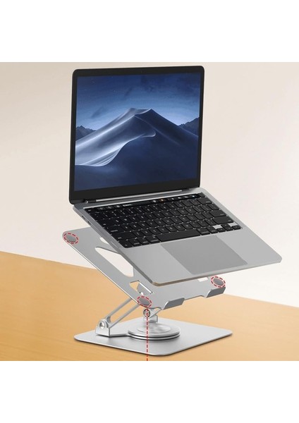 Taşınabilir Katlanabilir Folding Alüminyum Notebook Stand Alüminyum Ayarlanabilir Açı ve Katlanabilir Portatif Rahat Kullanım 11 Inç 17 Inç Dizüstü Bilgisayar ve Laptop Stant | X2