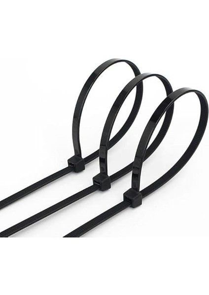 Klips Kablo Bağı Seti, Amerikan Kelepçesi, Cırt Elektrik Kablo Bağı, Dayanıklı ve Çok Yönlü Kullanım Için Ideal, Düzenleme 100 Adet (Siyah, 3.6X150MM)