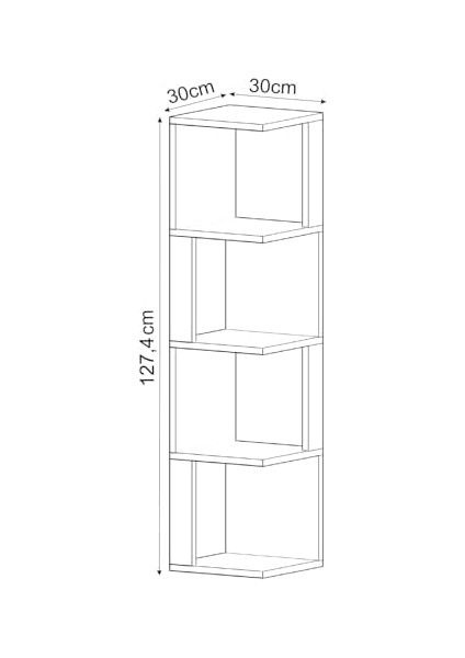 Herry Köşe Kitaplık – Dekoratif Raf Ünitesi, Modern Kütüphane, Beyaz modelleri