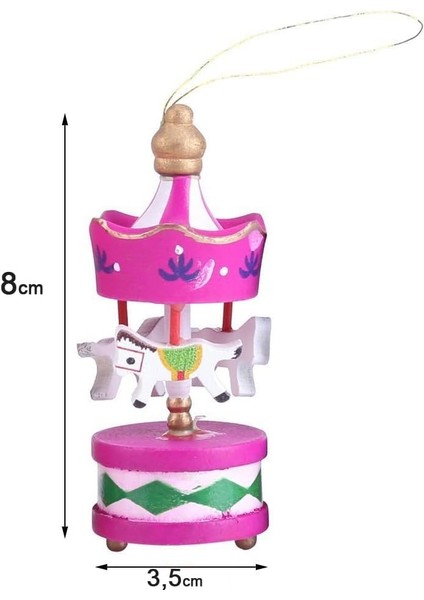6’lı Ahşap Mini Süs Seti – Asılabilir Ağacı ve Masa Dekoru, Renkli El Boyama Tasarım, Ev, Parti ve Hediye Için Dekoratif Aksesuar