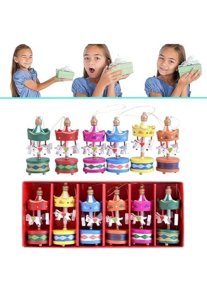 6’lı Ahşap Mini Süs Seti – Asılabilir Ağacı ve Masa Dekoru, Renkli El Boyama Tasarım, Ev, Parti ve Hediye Için Dekoratif Aksesuar fiyatları