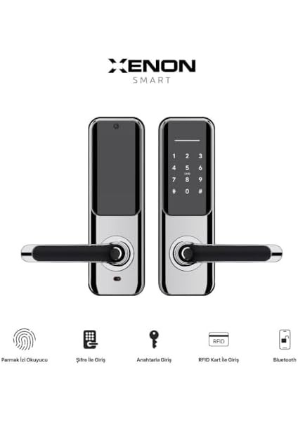 Smart Akıllı Otomatik Kapı Kilidi Parmak Izi Mekanik Anahtar Dokunmatik Şifreli Rfıd Kart Mobil Uygulama ile Uzaktan Açma/kapama Hırsızlık Önleyici Anahtarsız Kilit X8051 modelleri