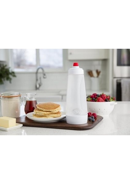 Pankek & Hamuru Karıştırma ve Dökme Şişesi – 1 Litre | Ölçü Çizgili, Karıştırıcı Toplu, Sıkma Başlıklı Hamur Hazırlama Şişesi | Kahvaltı & Tatlı Hamuru Için Plastik Şişe modelleri