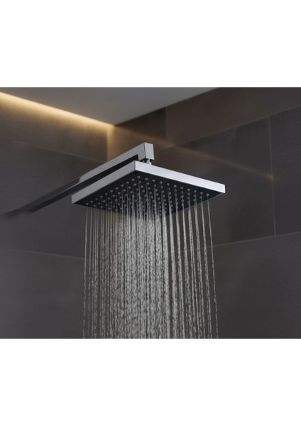 Modern Kare Duş Başlığı Seti | Ayarlanabilir Tepe Duş & El Duş + Hortum Tutacak fiyatları