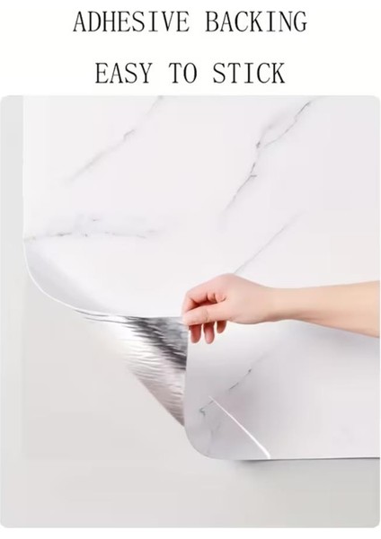 60CMX300CM Tek Parça Yapışkanlı Rulo Mermer Desenli Duvar Paneli Kağıdı Silinebilir CF-1060-ALYA indirimleri