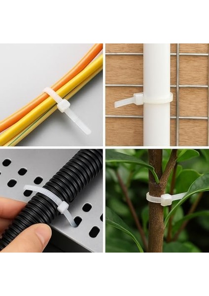Plastik Kablo Bağı, 100 Adet, Dayanıklı, Kablo Tutturma Bağı, 6,6 Naylon, Kablo Kelepçesi, Tel Bağı Seti, Elektrik Tesisatı, Ofis, Ev Kullanımı Için Kablo Düzenleyici (Beyaz, 3,6X200 Mm) fiyatları