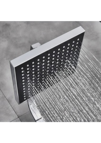 Modern Kare Duş Başlığı Seti | Ayarlanabilir Tepe Duş & El Duş + Hortum Tutacak fırsatları