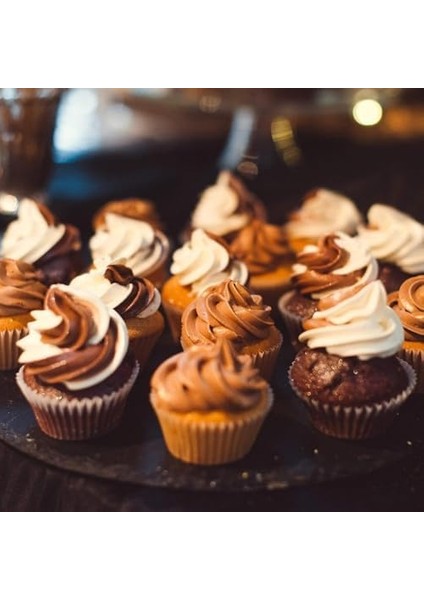 Kek Kapları, 100&APOS;LÜ Paket Profesyonel Mutfak Gereci, Anti-Yapışkan Yüzeyli, Fırın ve Mikrodalga Uyumlu, ve Muffinler Için (Kahverengi) modelleri