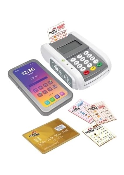 Oyuncak Sesli Pos Cihazı Full Fonksiyon Eğitici Öğretici Bol Efektli Aktivite Minik Marketçiler