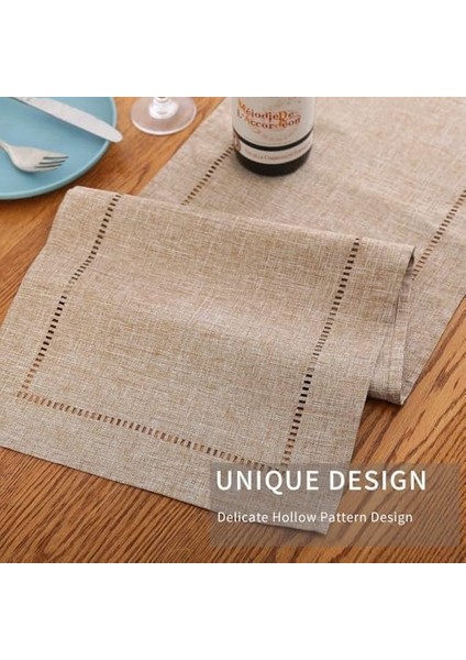 Masa Örtüsü, 32X180CM Dekoratif Masa Örtüsü Çiftlik Evi Stili, Günlük Polyester Masa Örtüsü, Rustik Çiftlik Evi Masa Örtüleri, Günlük Yemek, Düğün Partisi, Ev Dekorasyonu Için (Bej) modelleri
