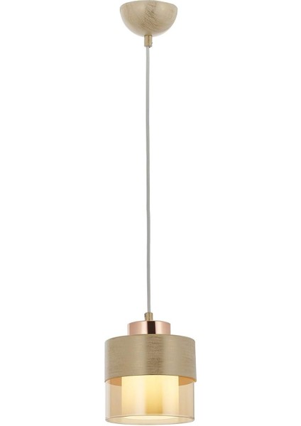 AV-60193-1KRM Krem Boyalı Modern Avize, E27, Metal, Cam, 15CM